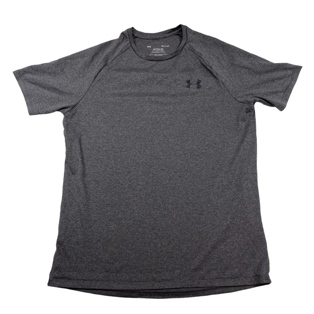 Under Armour Mens Tech 2.0 Short SLeeve Tee SHirt Size S Heather Gray Workout - Picture 1 of 9
